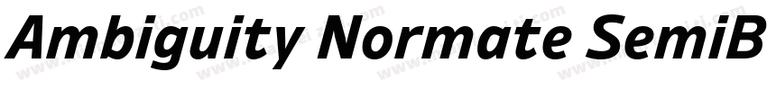 Ambiguity Normate SemiBold字体转换